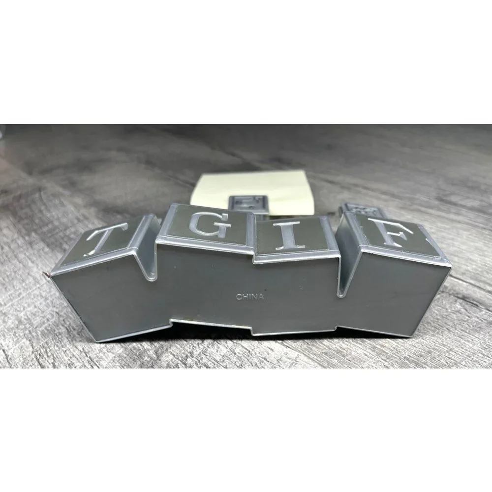 Vintage TGI‎ Fridays Restaurant Block Menu Holder Display Clips Hard Plastic 80s